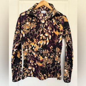 Columbia Glacial Fleece Quarter Zip Pullover Multi-Color Abstract Print Medium
